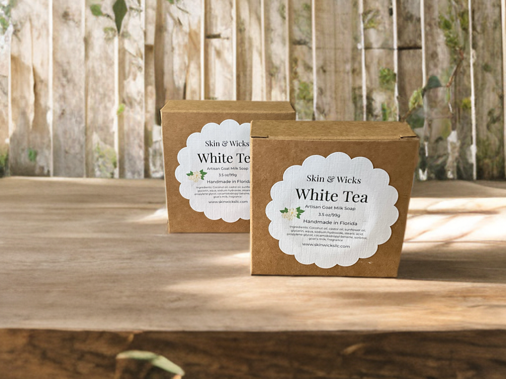 Luxury White Tea Handmade Soap infused with goat milk 